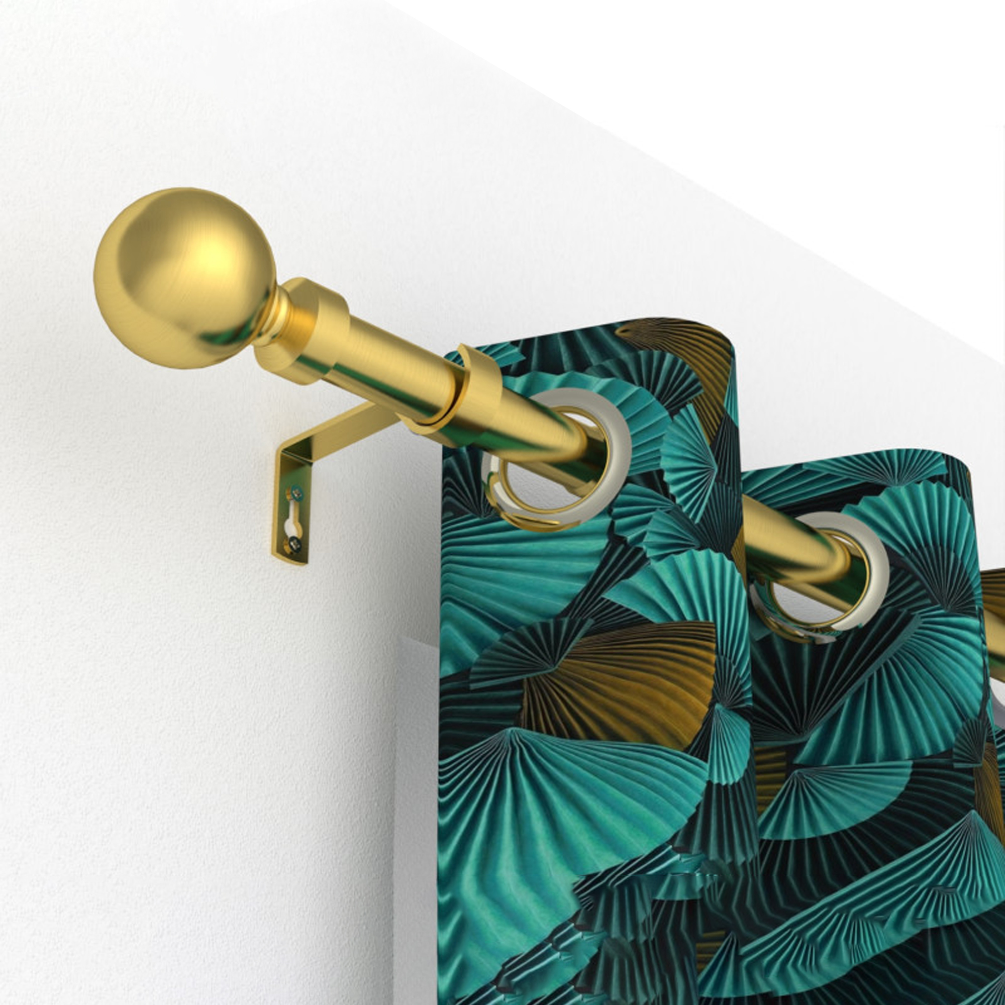 tringle rideau droite laiton doré